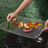 10PCS Aluminum Disposable Barbecue Net Thickened Grill Mesh Mat Food Cooking Screen  Camping Grill