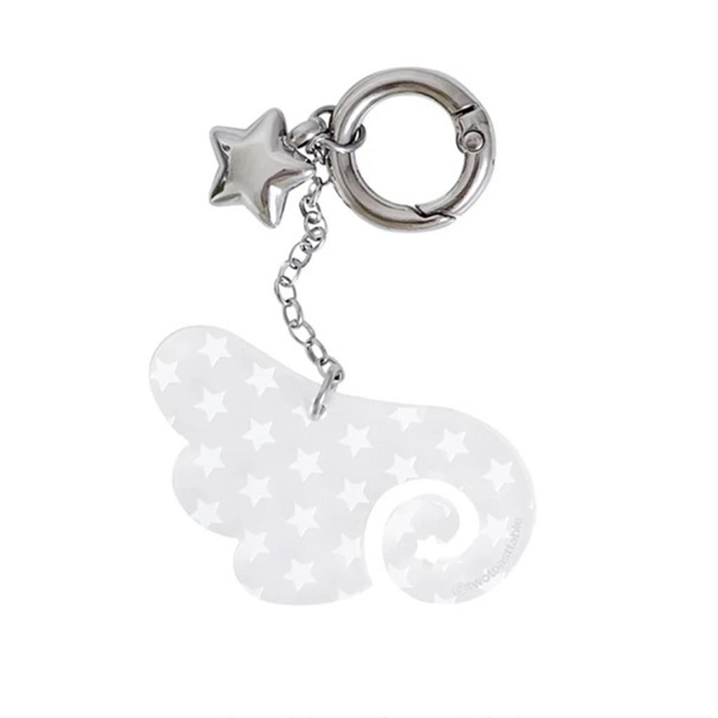 Chic Korean Style Angel Wing Keychain Backpack Pendant Fashionable Bag Charm Accessories for Trendy Fashion Lovers