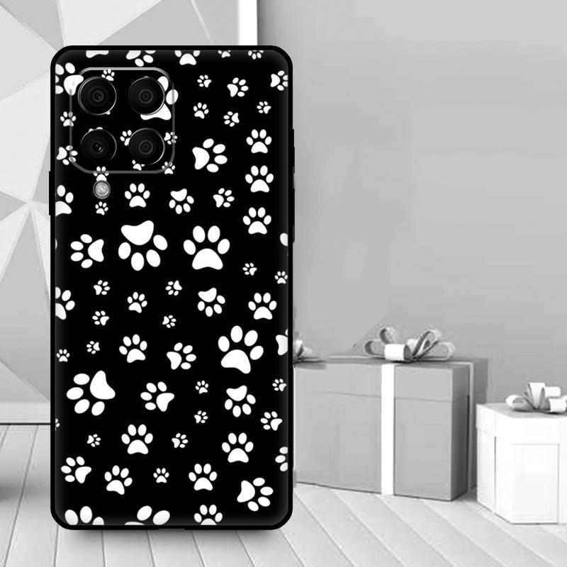Animal Dog Paw Prints Case For Samsung Galaxy M35 M56 M12 M06 M32 M52 M55 M15 M11 M13 M14 M16 M36 M31 M53 M34 M54