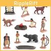 American Indians Model Plastic Toy For Kids Learning Display Gift Decoration