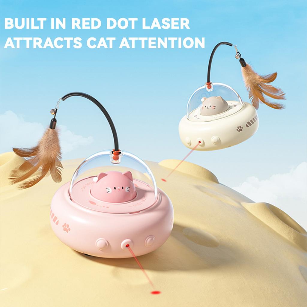 Cat Self-Entertainment Toy, Automatic  Motorized Toy For Cats With USB Charging And Pointer, Ideal For Active Entertainment And Exercise