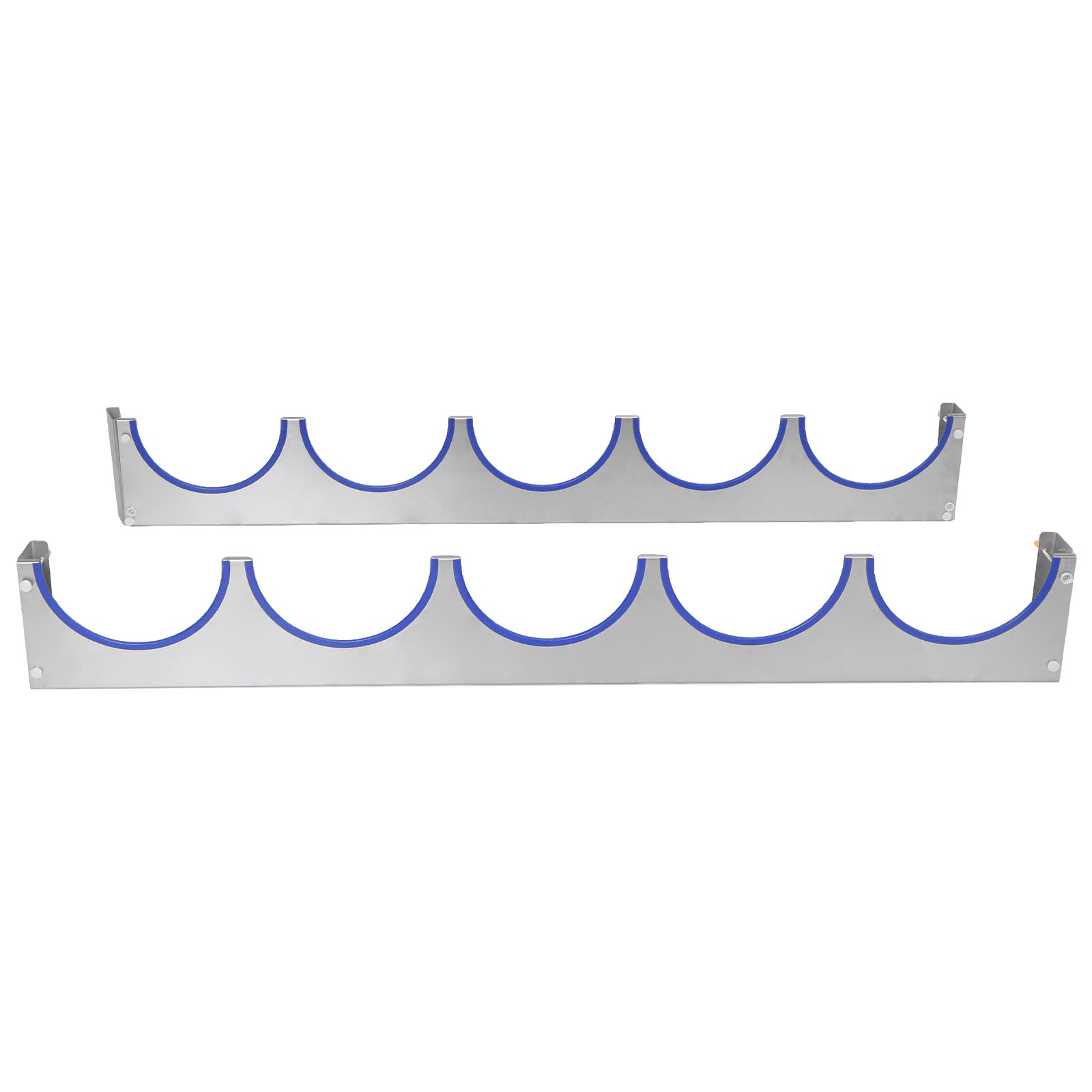 2 Pack Stainless Steel Wall Mounted Safety Helmet Holder with Rubber Strip Heavy Duty Helmet Hanging Rack for Construction Sites