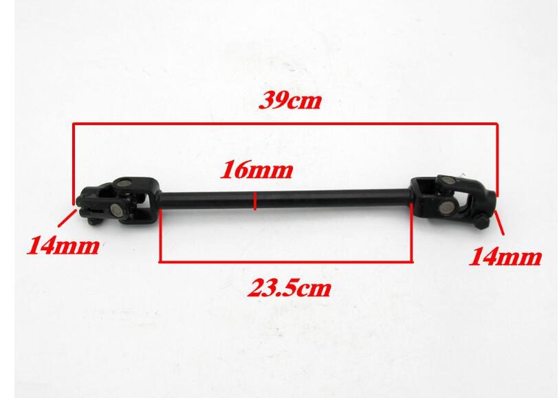 Steering Wheel Gear Rack Shaft Tie Rod Assembly Adjustable Shaft Hub Stub Axle for Go Kart Golf Cart ATV Buggy