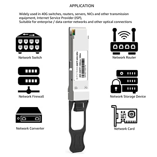 OPSTRAN 40GBASE-SR4 QSFP+ Optical Transceiver Module Compatible with Mellanox MC2210411-SR4L and MC2210411-SR4, 850nm 150m DDM MTP/MPO-12 MMF