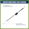 Rear Cargo Door Latch Release Cable for Ford E-150 Econoline Super Duty Expedition 1992-2019 Rear Door Handle Cable Replace F2UZ-15264A65-B 912-708