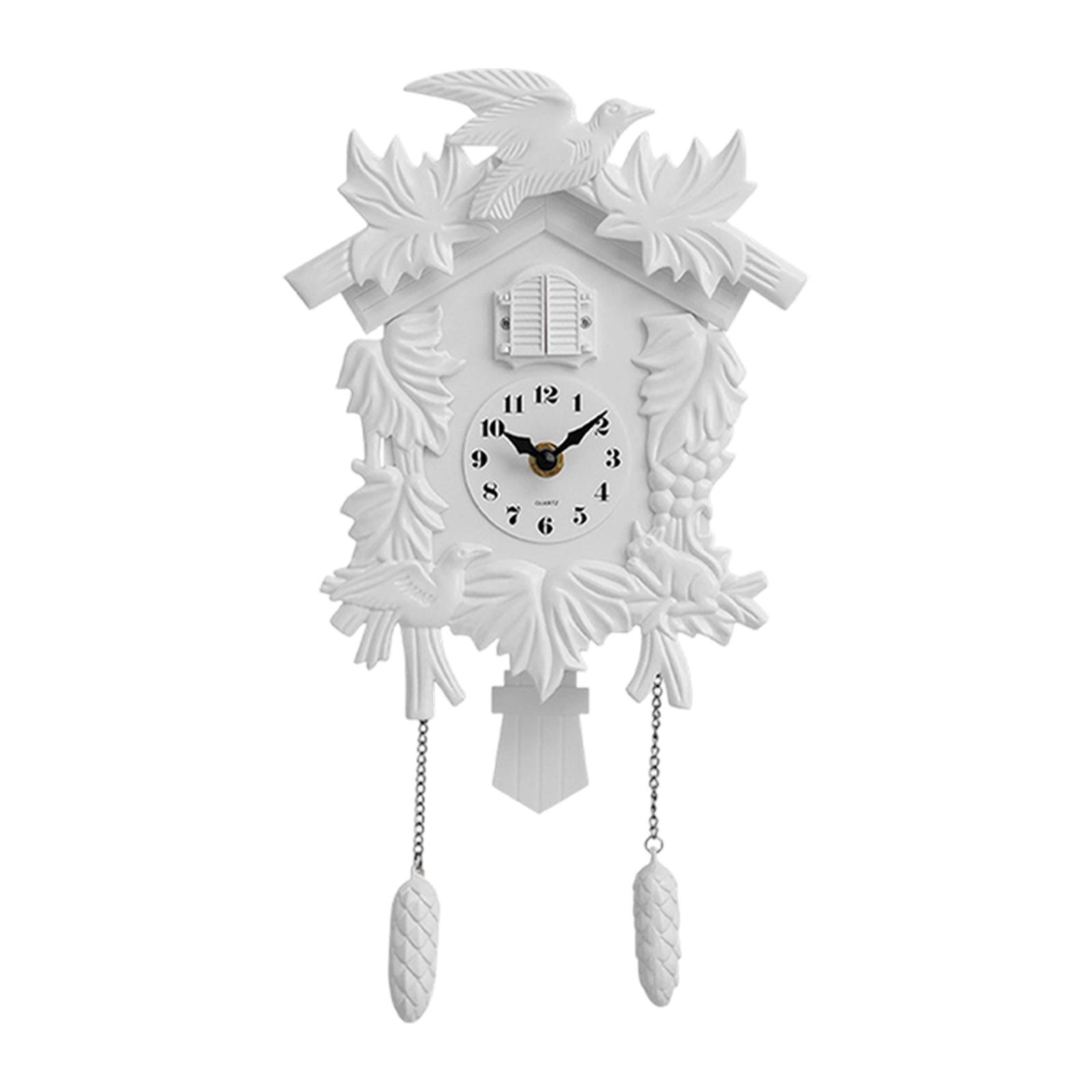 

Cuckoos Clock Gifts No Ticking Lightweight Ornament Wall Decoration Accessory for Farmhouse Classroom School DEN Cafe Bar белый