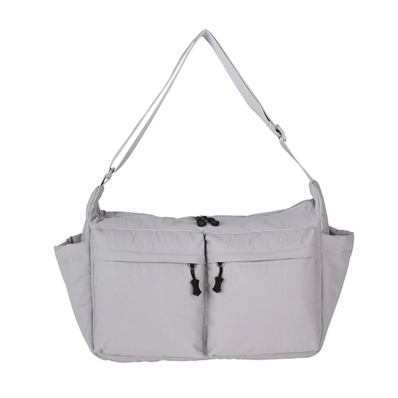2026 Winter New Trend Shoulder Bags Nyl Zipper Solid Color Simple Casual Tote Water Proof Lightweight Women's Handbags