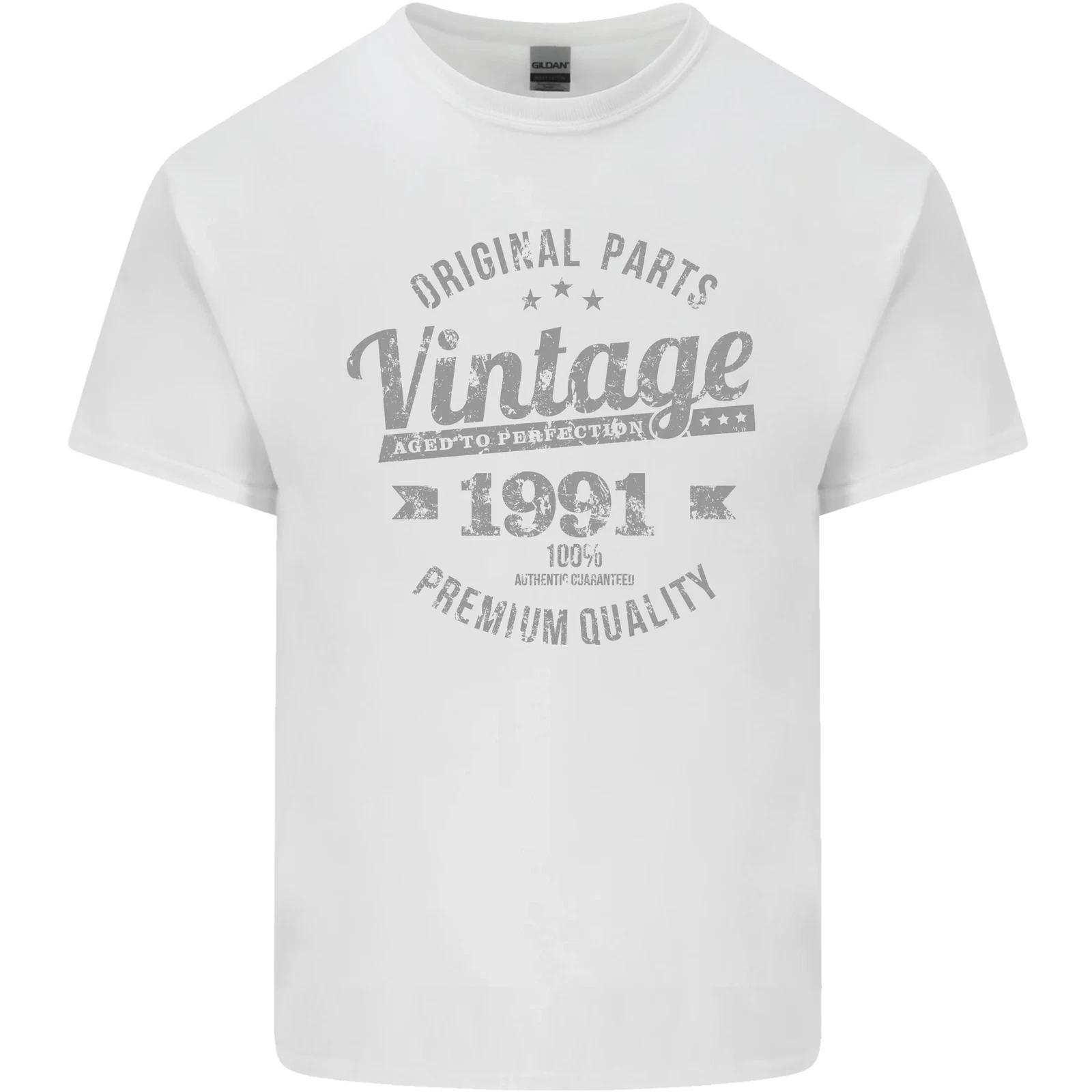 

Vintage Year 34th Birthday 1991 Mens Cotton T-Shirt Tee Top L