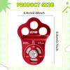Climbing Pulley 30kN Small Aluminum Bearing Three Hole for Aloft Work High Altitude Transport