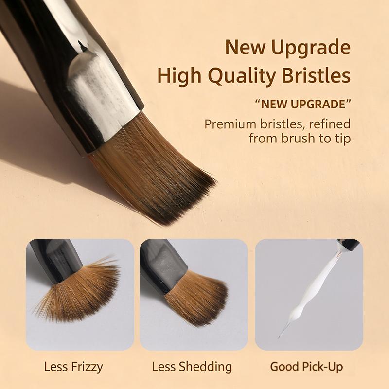 9Pcs Acrylic Manicure Brush Pen Kit Multi Functional Heads Non-slip Comfort Grip for Travel Emergency Nail Repair