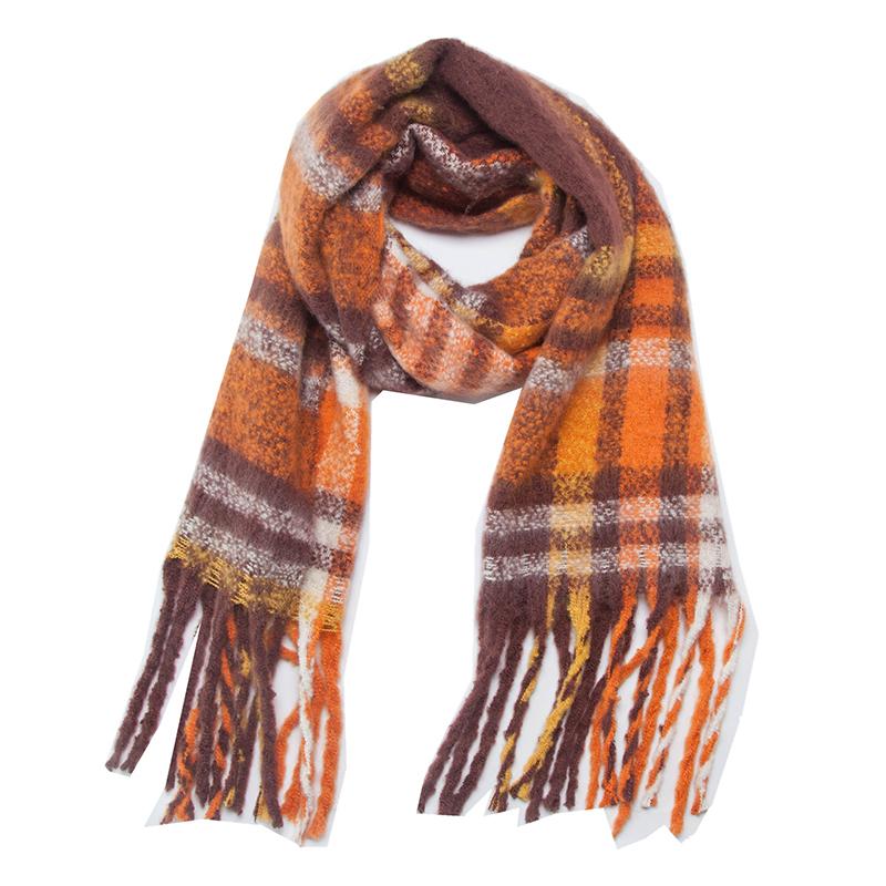 Imitation Cashmere Women Scarf Winter Lady Plaid Scarve Pashmina Thick Wrap Shawl Mujer Femme Foulard Bufanda Stoles Cachecol