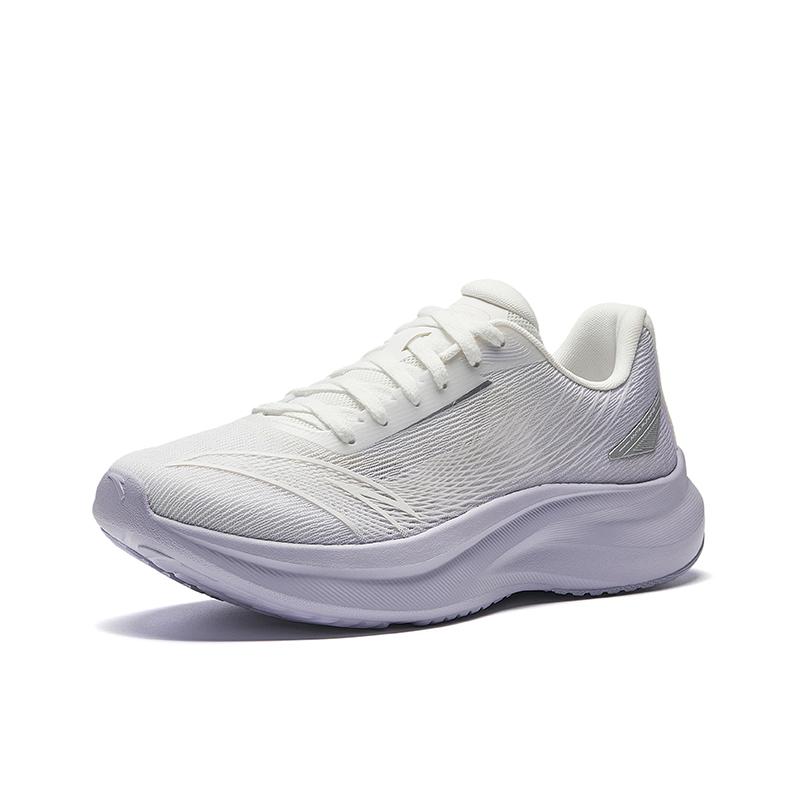Anta Rebound Height Increasing Lightweight Breathable Low Top Training Racing Running Shoes Women's White Purple Sneakers 922535561-1