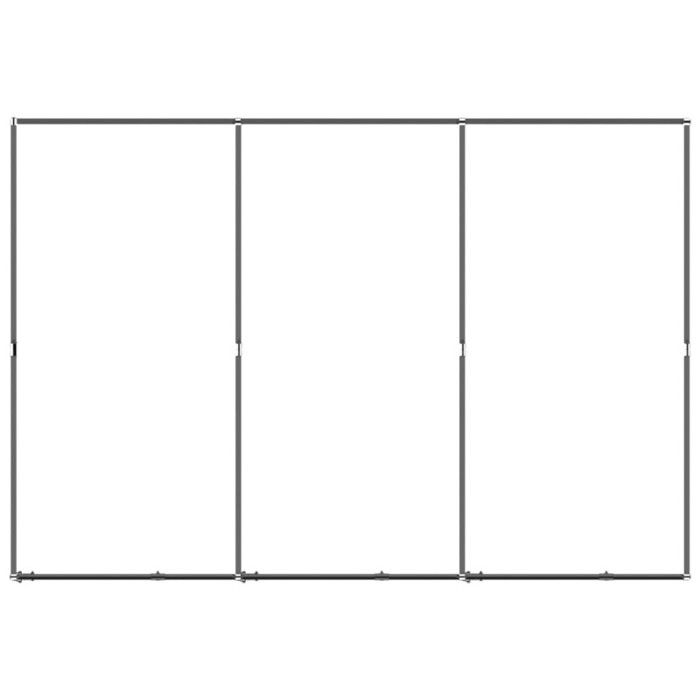 VidaXL Outdoor Dog Kennel Steel 5.53 M², Black