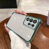 Case for Samsung Galaxy S21 Ultra Electroplated Color Border Clear Phone Casing Cover