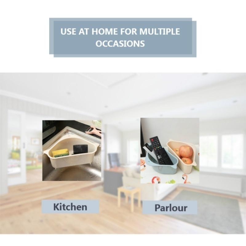 Kitchen Sink Multifunctional Storage Rack Multi Purpose Washing Bowl Sponge Drain Rack Plastic Kitchen Organizer