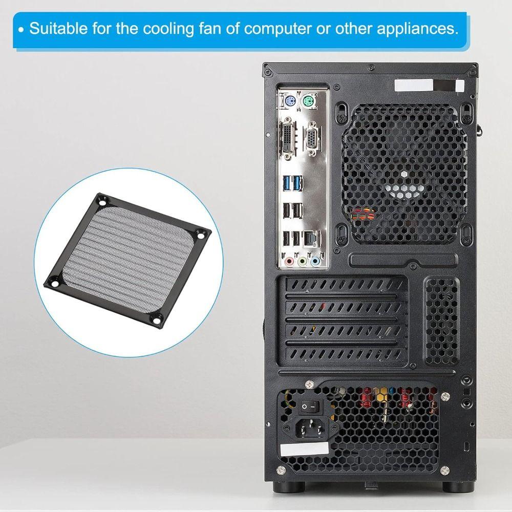 Anti Rust Computer Fan Filter Grills Aluminum with Screws Dust Cover Silver Black Dust Filter Cover Computer Cooling