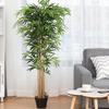 Simulated Leaves, Bamboo Leaves, Hanging On The Wall, Green Wall Flowers And Indoor Artificial U8U6