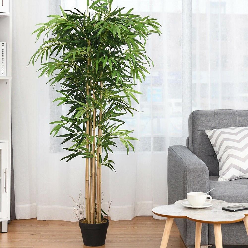 Simulated Leaves, Bamboo Leaves, Hanging On The Wall, Green Wall Flowers And Indoor Artificial U8U6