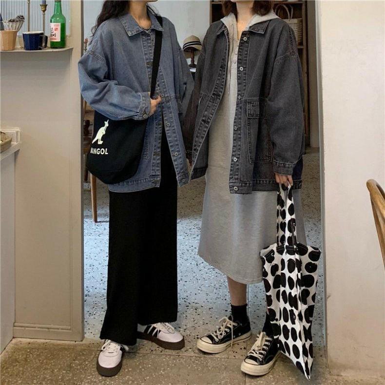 Autumn 2025 Women's Retro Salt-Style Denim Jacket - Loose Korean Workwear Trend