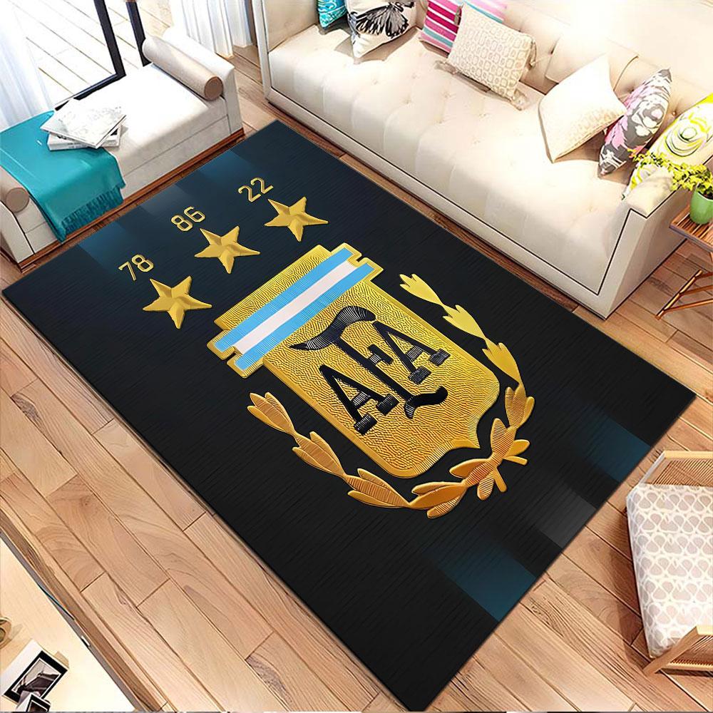 Argentina Football Association Emblem Patterned carpet, non slip mat suitable for living room and bedroom sofas