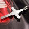Men's Cross Necklace Gold Plated Silvery Black Inlaid Zircon Hip Hop Pendant