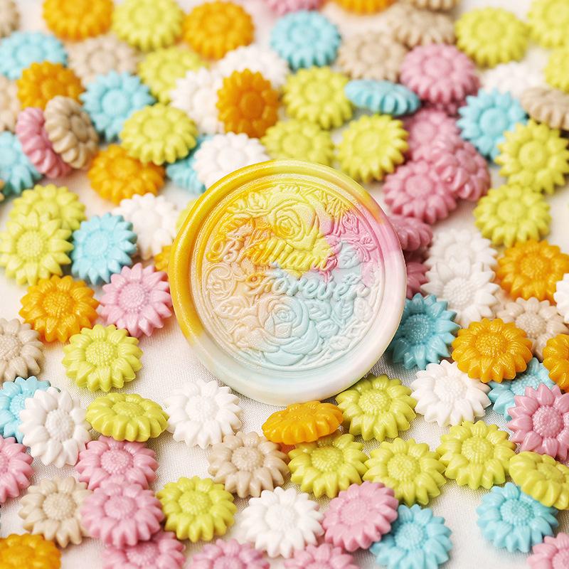 Huidisi Pearlescent Sunflower Mixed Color Sealing Wax Granules for Stamps