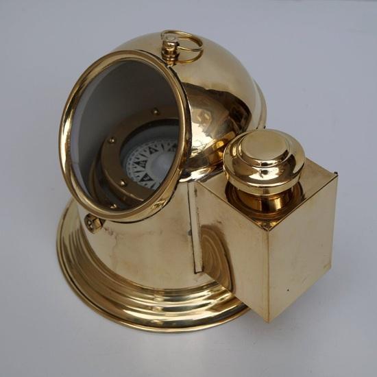 Nautical Maritime Brass Floating Dial Binnacle Gimbled Compass Marine Ship Boat Lamp 20.32 cm Gift Item