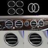Pro Mercedes-Benz S Class W222 14-16 6x Stříbrný zlatý krystal Style Středový přední kroužek výstupu vzduchu Obložení Kryt interiéru auta