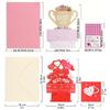 Romantic 3D Award Cup Greeting Cards with Envelope Stereo Love Postcard  Festival Decoration