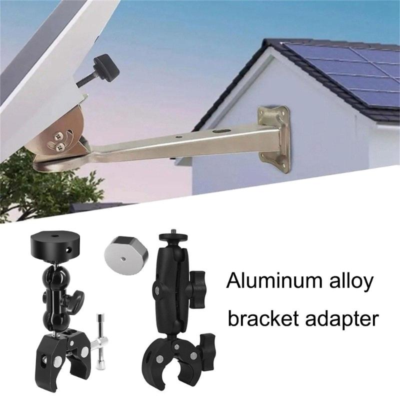 Secure No Drilling Poles Mount Bracket Double Adjustable Ball Joints For Mini Satellite AntennasOn Boats Car Rooftop