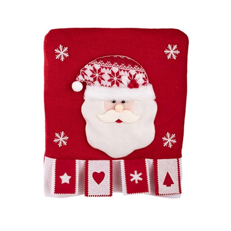Christmas Themed Elastics Chair Cover Realistic Christmas Designs for Family Gatherings