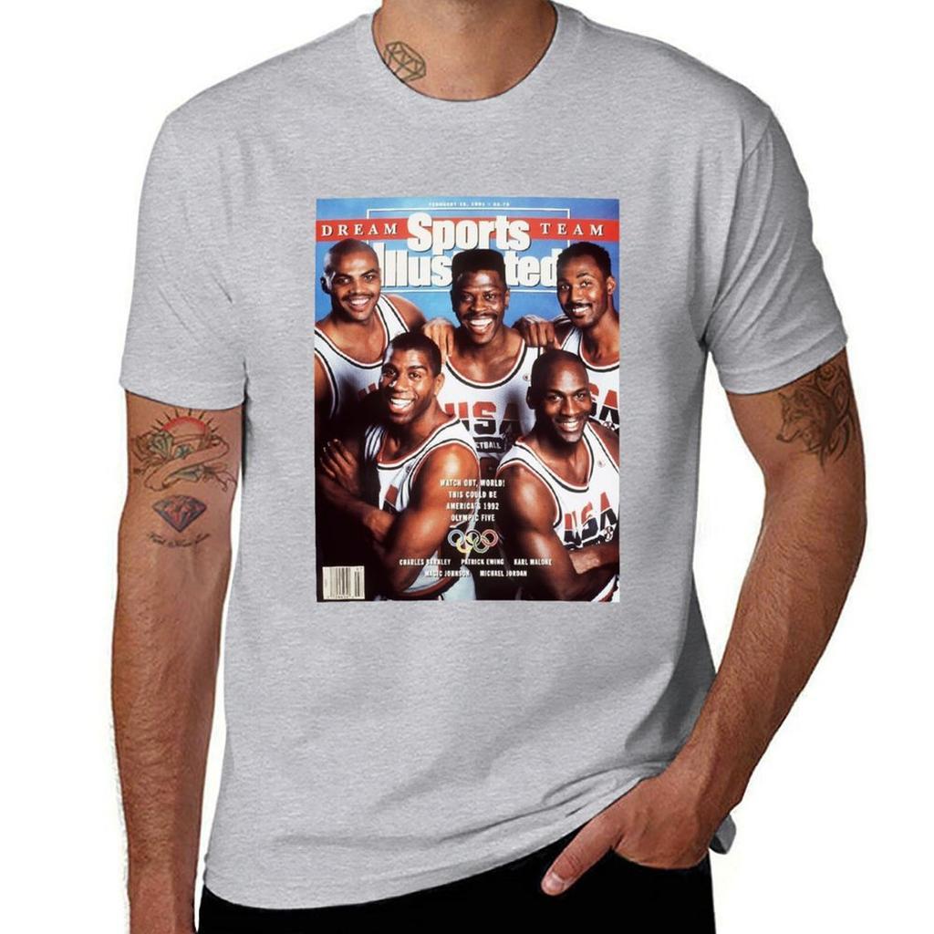 Dream Team USA Vintage 1992 Basketball Gift for Basketball Fan T-Shirt Tops Graphics Vintage Fitted T Shirts for Men