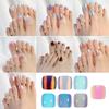 Square False Toenails Acrylic Stick On Toenails Full Cover Toenails Tips Press On Toenails Cats Eyes False Toenails