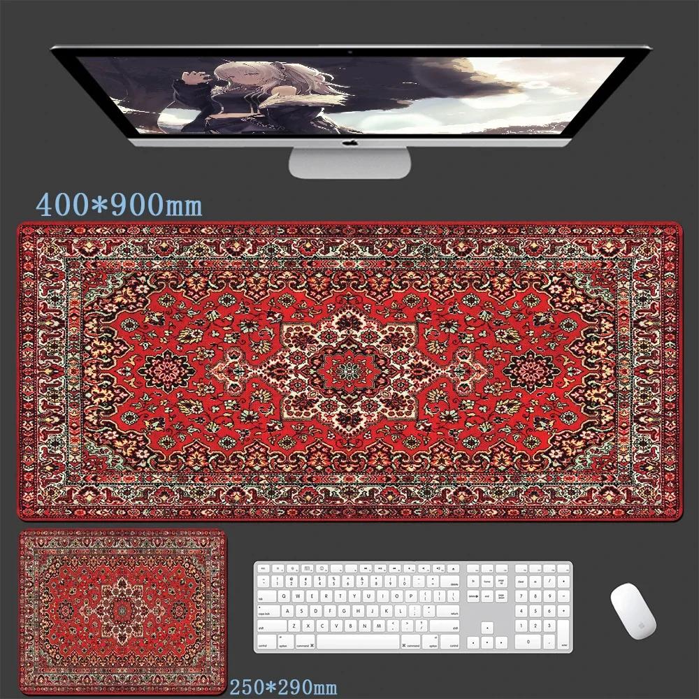 Tappetino Mouse Persiano Grande Xxl Tappeto Grande da Ufficio Tappetini Mouse Tappeto da Giocatore Accessori Scrivania Pad Tavolo Computer Azienda Velocità Estesa