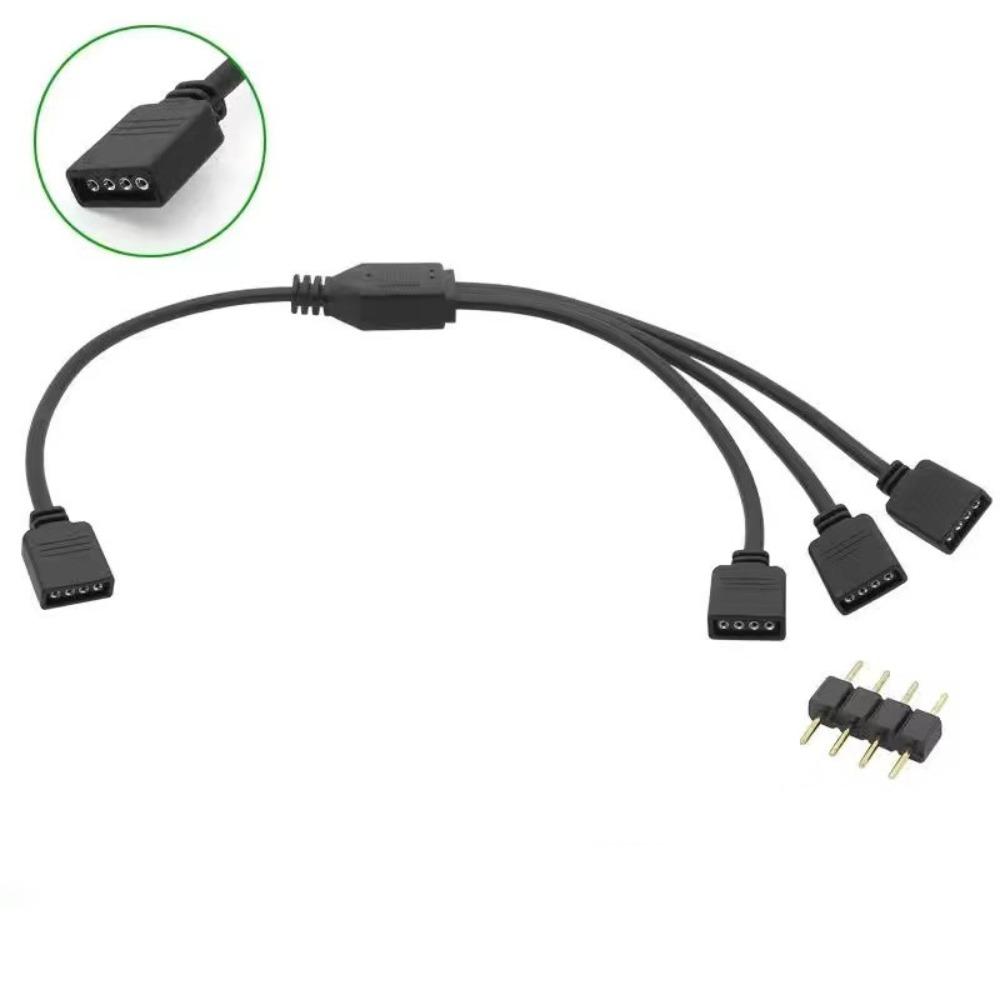 Professional 11V/1V ARGB Extension Cable 1Pin Universal RGB Splitter Cord Female to Female Computer Case Fans Adapter PC Build