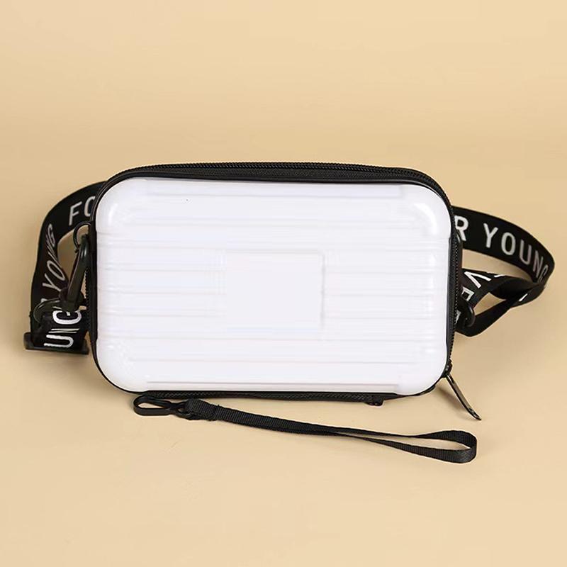 

Мини-сумка в форме чемодана Дорожная сумка Сумка-тоут Сумка через плечо Водонепроницаемая сумка Жесткий чехол Коробка Чемодан Кошелек Клатч белый