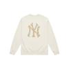 New MLB MONOGRAM Collection New York Yankees FW24 Sweatshirt Unisex Dark Cream 3AMTM0946-50CRD