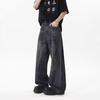 Cleanfit dirty washed jeans men's spring and autumn new American retro loose straight casual pants