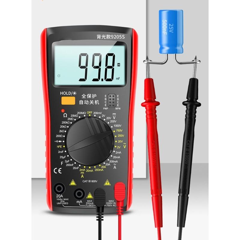 Multifunction Digital Multimeter High Accuracy Measurement Overload Protections Backlit LCD For Electrical Testing