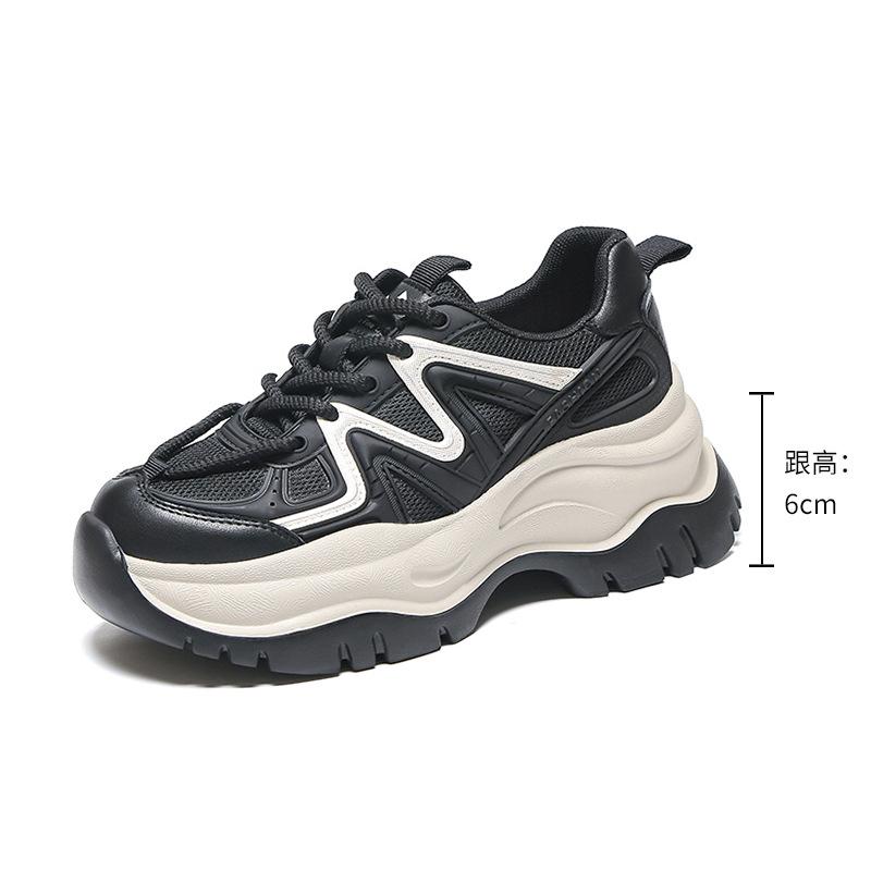 

Spring and summer new brand platform dad shoes women s retro versatile Korean version sports shoes casual niche girls running shoes 40 чёрный