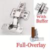 2/20Pcs Cabinet Hinges with Screws Steel Hinges For Furniture Full Overlay Mute Cabinet Door Cupboard Hinges Furniture Fitting