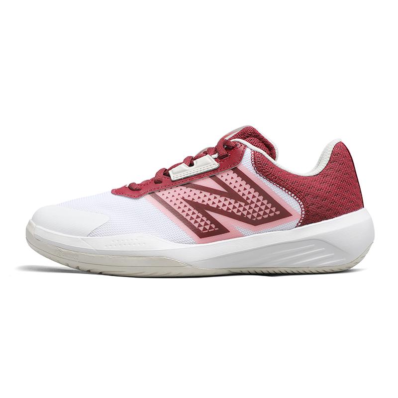 New Balance NB 696 V6 Abrasion Resistant Breathable Low top Tennis Shoes Women's White Red Sneakers WCH696M6
