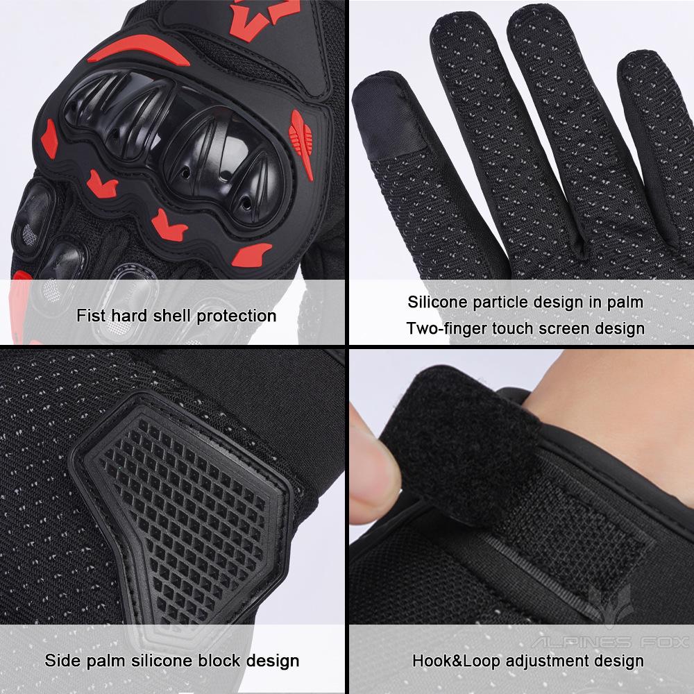 Motorcycle Gloves Rider Male Full Finger Case Anti-drop Touch Screen Breathable