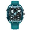 Barrel-Shaped Electronic Watch Waterproof Dual-Display Led Luminous Alarm Clock Men'S Student Electronic Watch
