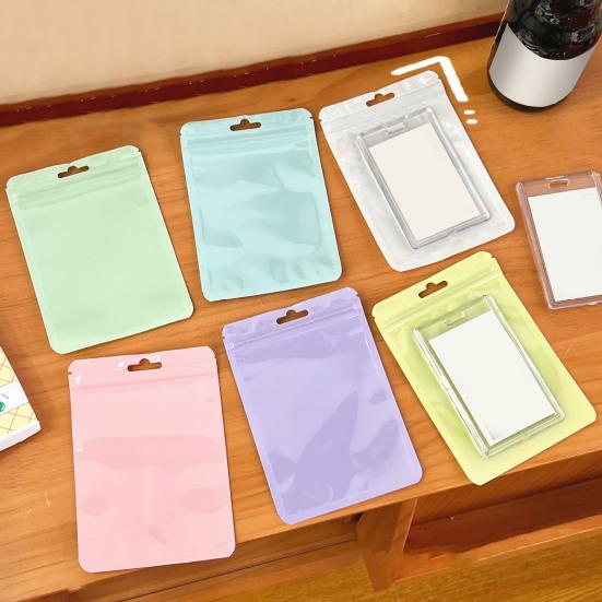 10Pcs Storage Bags Moisture-proof Vibrant Color Visible Design Good Sealing Wide Application Smell Proof Zip-lock Bags Candy Jewelry Organizers