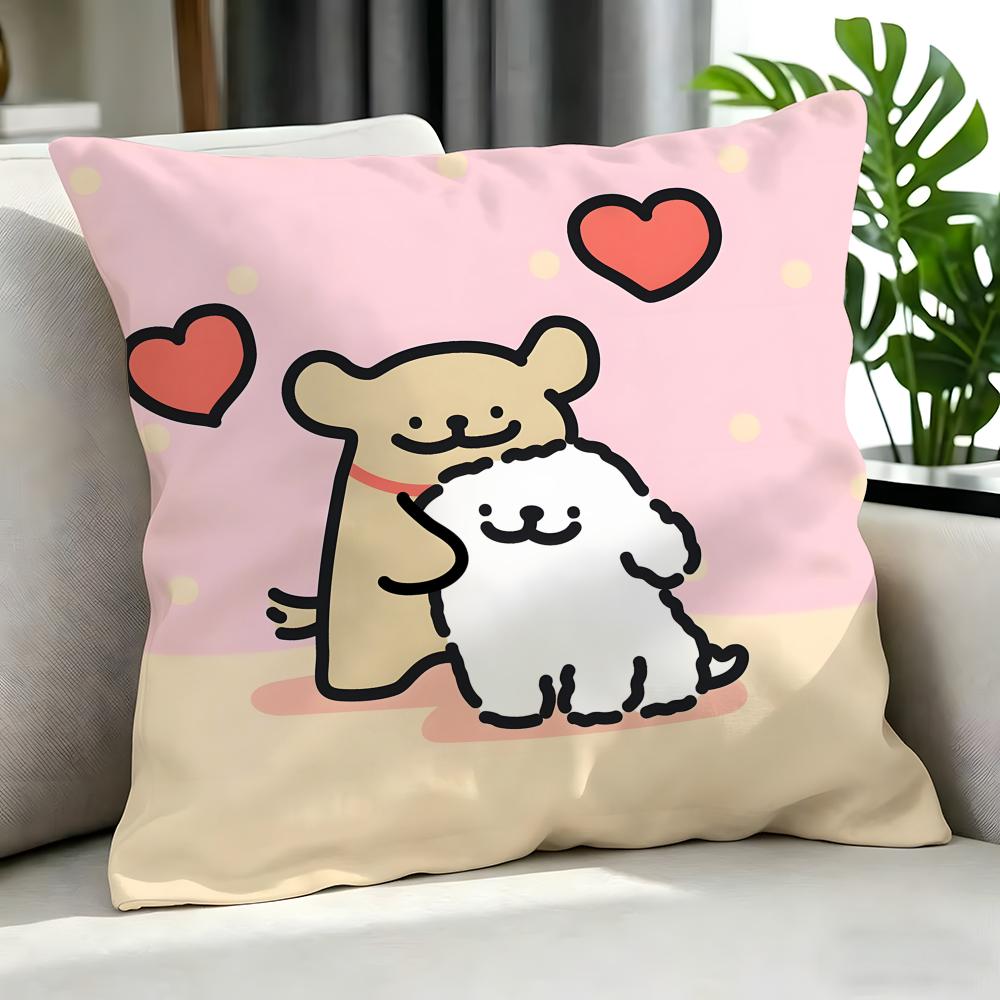 CCartoon maltese and golden retrievered Cushion Cover Cushion Cover Set Pcs x x x Pillowcase Decorative Sofa Home