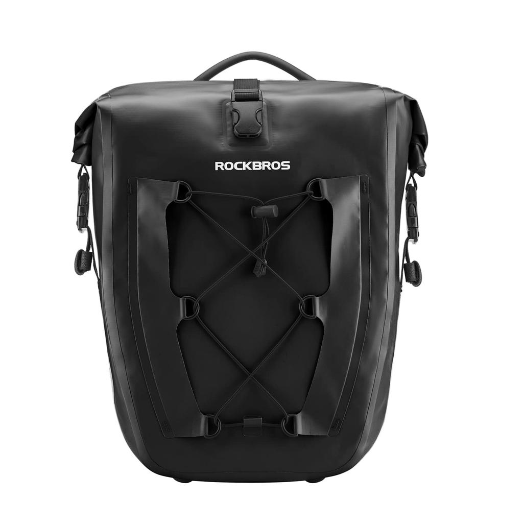 ROCKBROS Bicycle Pannier Side and Rear Large Easy Touring Commuting Bicycle Road Mountain 25L Bag, Bag, Waterproof, Capacity, Reflective,