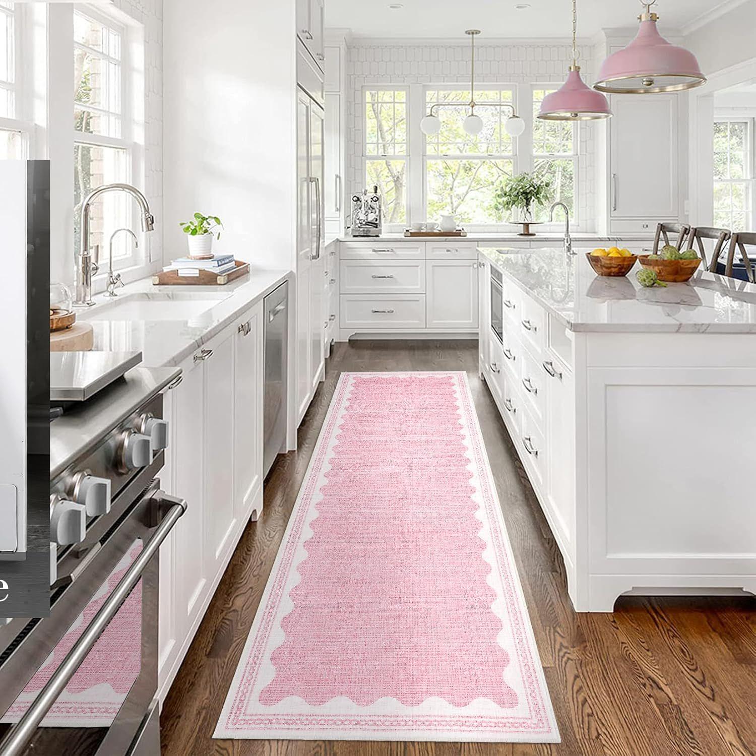 Abstract Retro Lang Tapijt, Antislip Wasbare Entree Mat, Lichte Luxe Gang Loper Tapijt voor Moderne Keuken Hal 40x120cm 16x47inch
