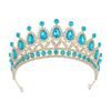 European & American Bride Rhinestone Crown Headband - Baroque Wedding & Evening Hair Accessory
