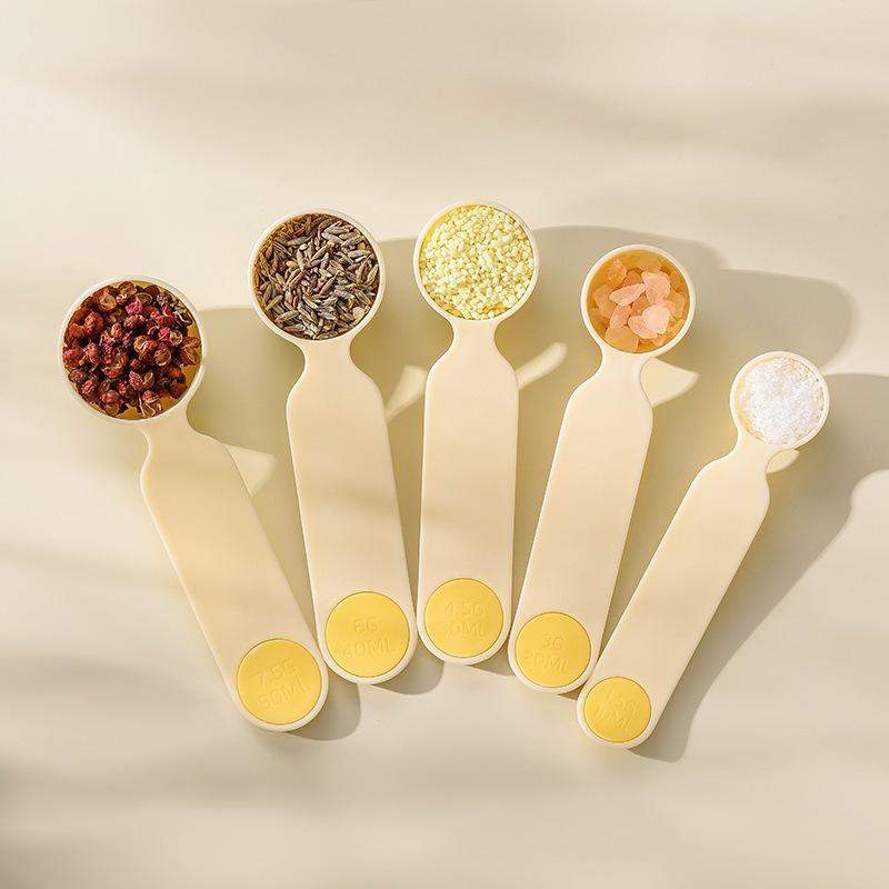 Well-prepared Helper Multi-functional Measuring Spoon Food-grade Plastic Salt Spoon Sugar Spoon Baking Seasoning Quantitative Spoon Weighing Spoon
